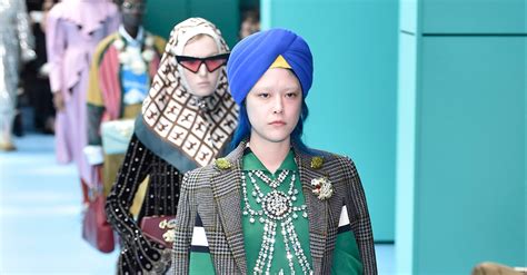 people whering gucci 2018|gucci turban attire.